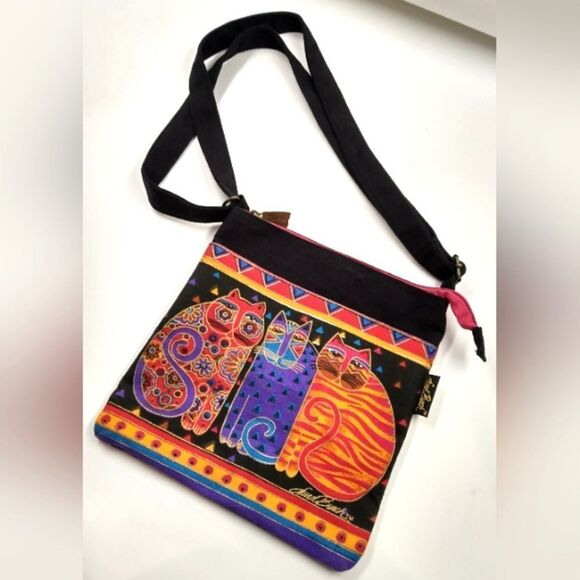 Laurel Burch Cat Purse Bag Crossbody Kitty Handbag - Picture 4 of 14